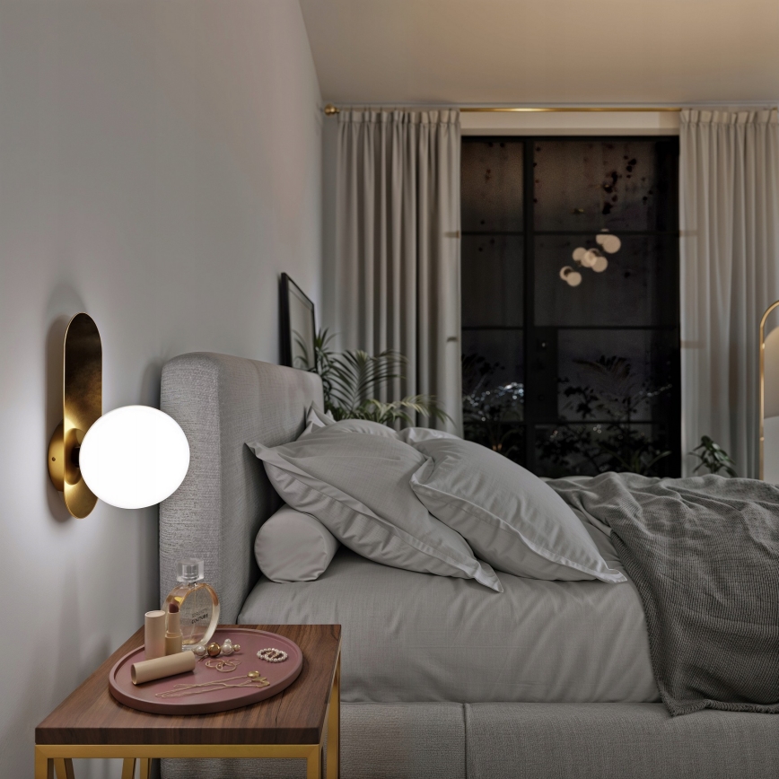 Aplica de perete 1xE27/40W/230V auriu/alb