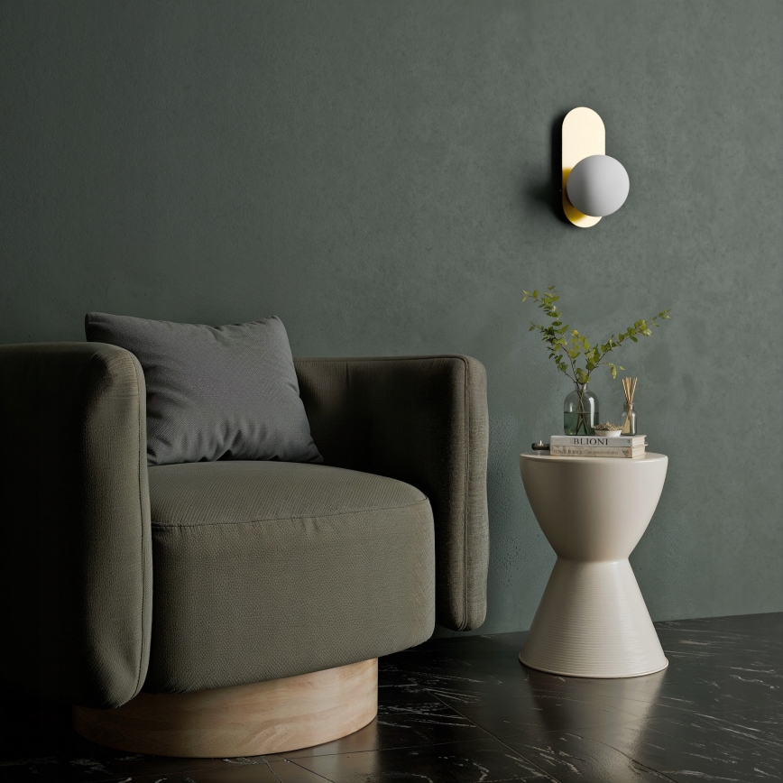 Aplica de perete 1xE27/40W/230V auriu/alb