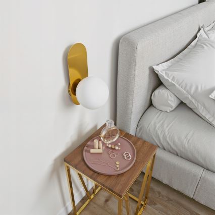 Aplica de perete 1xE27/40W/230V auriu/alb