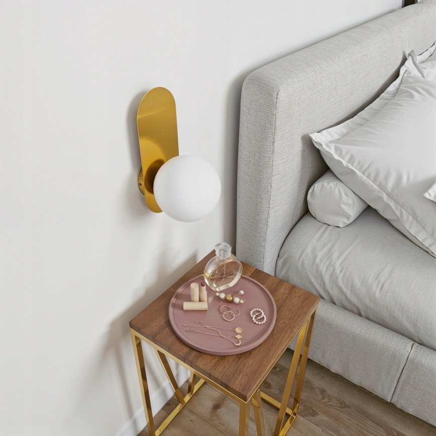 Aplica de perete 1xE27/40W/230V auriu/alb