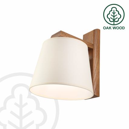 Aplica de perete AIDA 1xE27/15W/230V stejar/crem