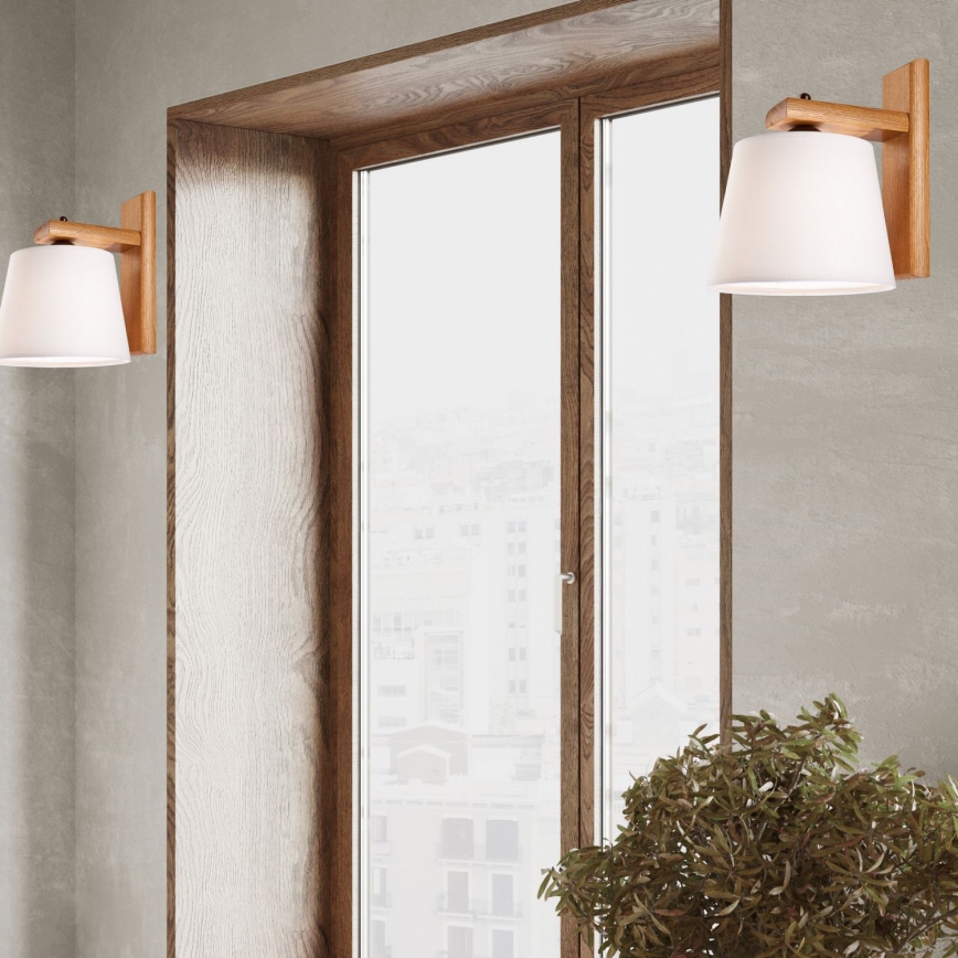 Aplica de perete AIDA 1xE27/60W/230V, stejar