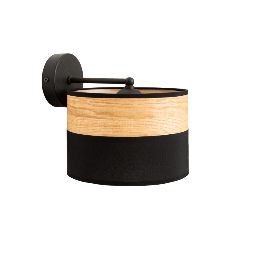 Aplica de perete ALBA 1xE27/15W/230V negru/maro