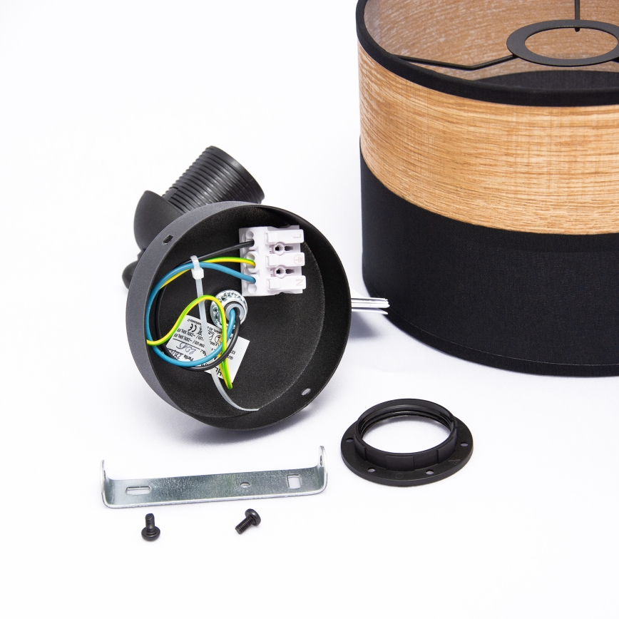 Aplica de perete ALBA 1xE27/15W/230V negru/maro