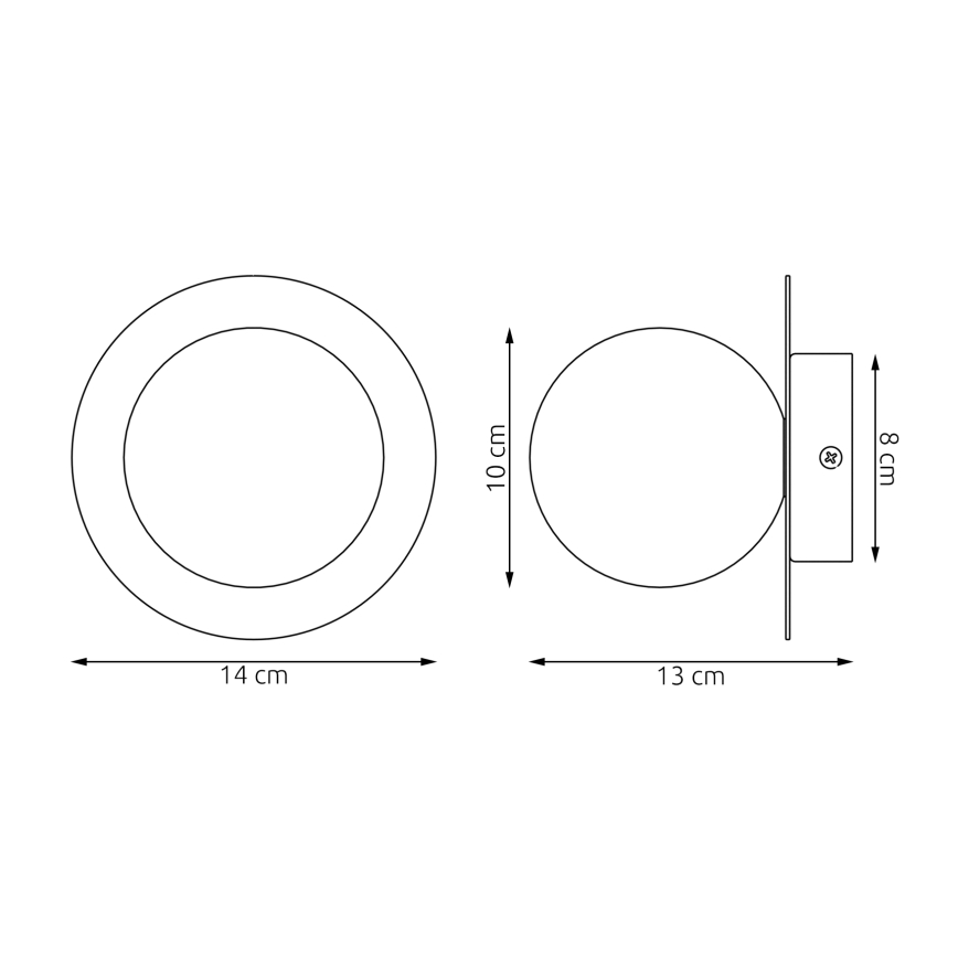 Aplica de perete AMERICANA 1xG9/8W/230V neagră