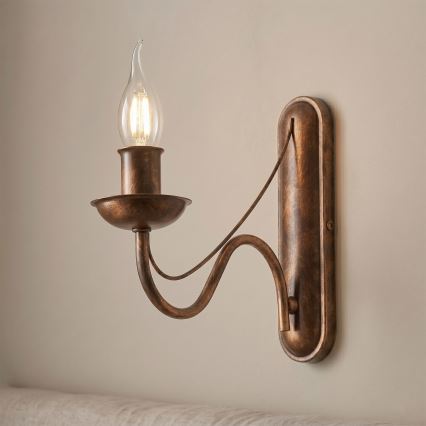 Aplica de perete ANTON, 1xE14/60W/230V, bronz