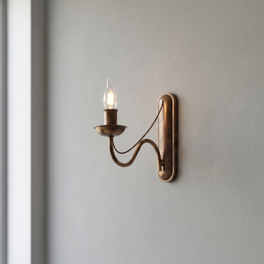 Aplica de perete ANTON, 1xE14/60W/230V, bronz