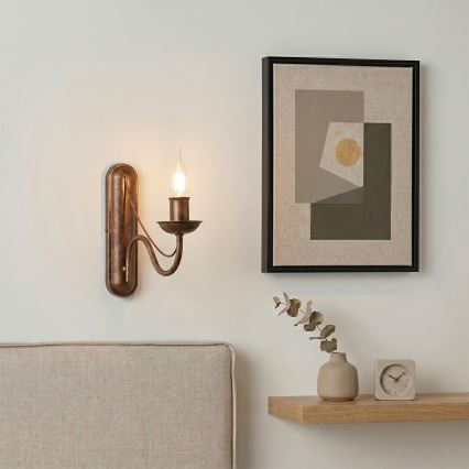 Aplica de perete ANTON, 1xE14/60W/230V, bronz
