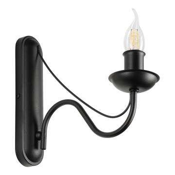 Aplica de perete ANTON 1xE14/60W/230V negru
