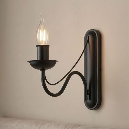 Aplica de perete ANTON 1xE14/60W/230V negru