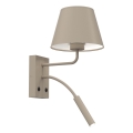 Aplica de perete ARDEN 1xE27/15W/230V + 1xG9/8W bej