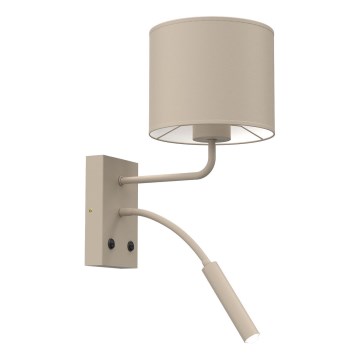 Aplica de perete ARDEN 1xE27/15W/230V + 1xG9/8W bej