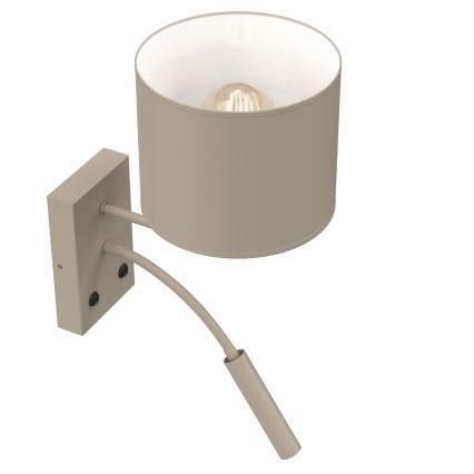 Aplica de perete ARDEN 1xE27/15W/230V + 1xG9/8W bej