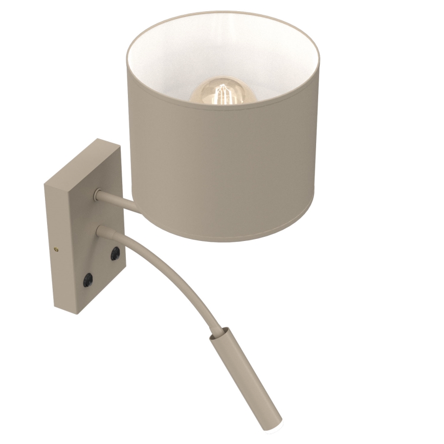 Aplica de perete ARDEN 1xE27/15W/230V + 1xG9/8W bej