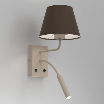 Aplica de perete ARDEN 1xE27/15W/230V + 1xG9/8W bej/maro