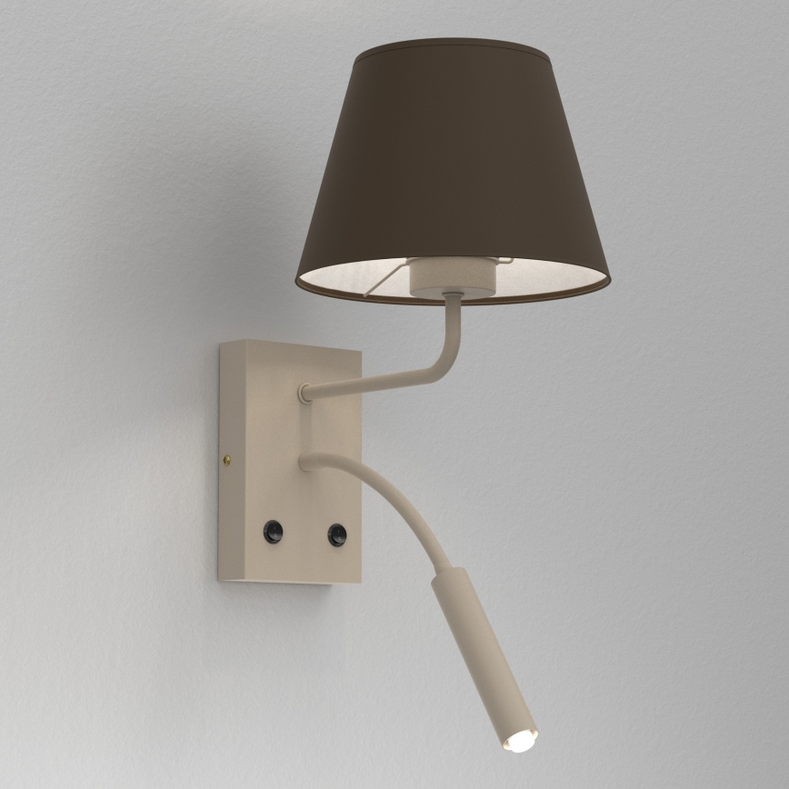 Aplica de perete ARDEN 1xE27/15W/230V + 1xG9/8W bej/maro