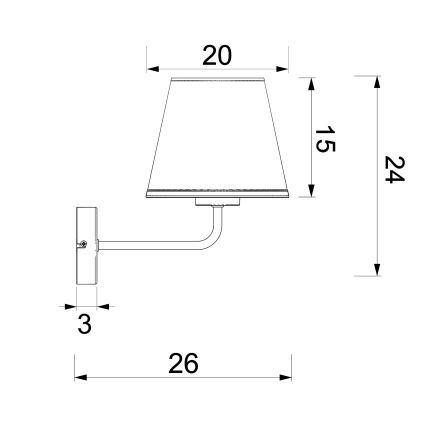 Aplica de perete ARDEN 1xE27/15W/230V bej