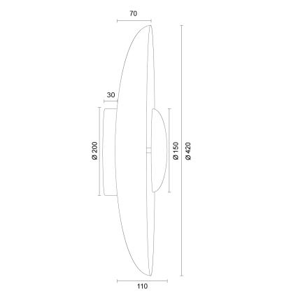 Aplica de perete Argon 8866 BOLTON LED/12,5W/230V 3000K, teracotă