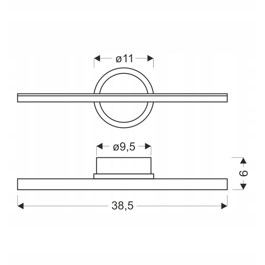Aplica de perete BATUTA LED/10W/230V, maro