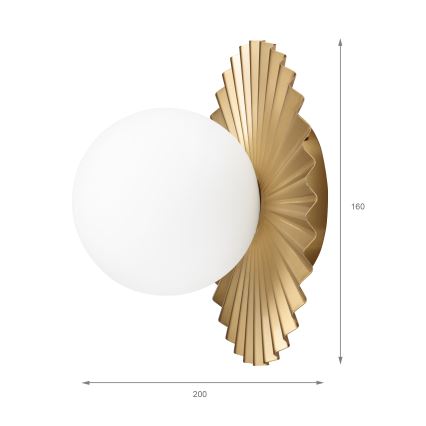 Aplica de perete CHITA 1xG9/5W/230V aurie