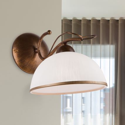 Aplica de perete COBRA, 1 x E27, 60 W, 230 V, bronz/patină