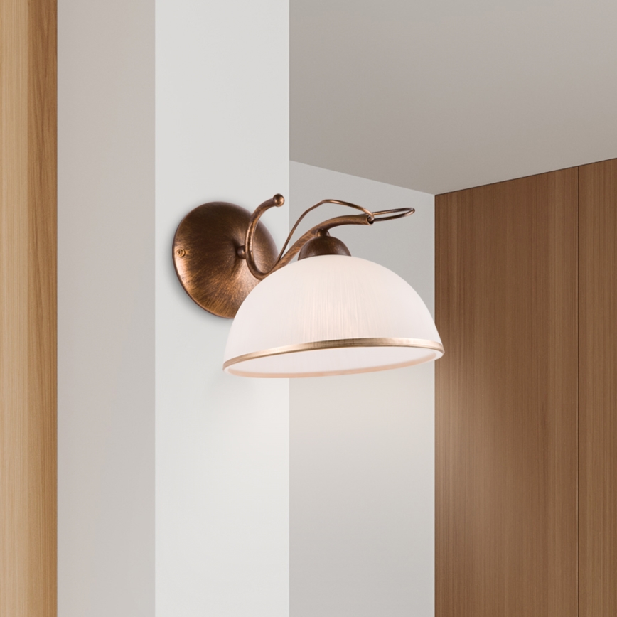 Aplica de perete COBRA, 1 x E27, 60 W, 230 V, bronz/patină