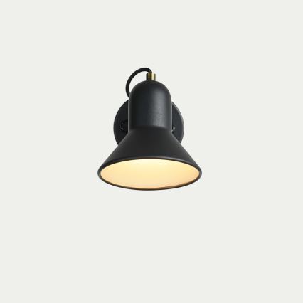 Aplica de perete cu spot ASTAMA 1xE27/40W/230V, negru/alamă