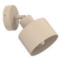 Aplică de perete cu spot PARKLA 1xE27/15W/230V, bej