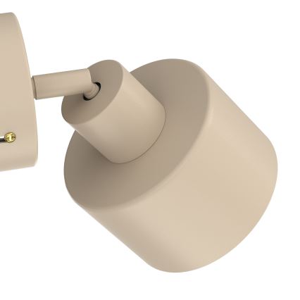 Aplică de perete cu spot PARKLA 1xE27/15W/230V, bej