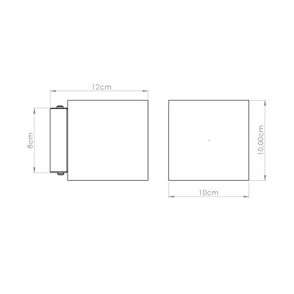 Aplica de perete cu spot QUAD 1xG9/8W/230V beton/crem