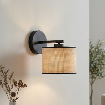 Aplica de perete ECO 1xE27/15W/230V bej/ratan