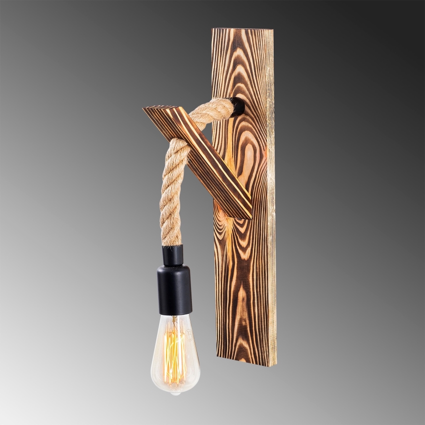 Aplica de perete EREBOS 1xE27/40W/230V maro