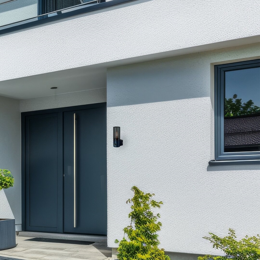 Aplica de perete pentru exterior cu senzor de mișcare HARLEM 1xE27/60W/230V IP44 negru