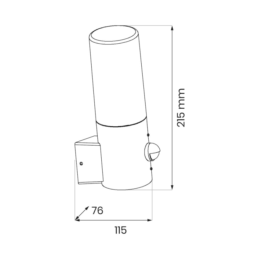 Aplica de perete pentru exterior cu senzor de mișcare HARLEM 1xE27/60W/230V IP44 negru
