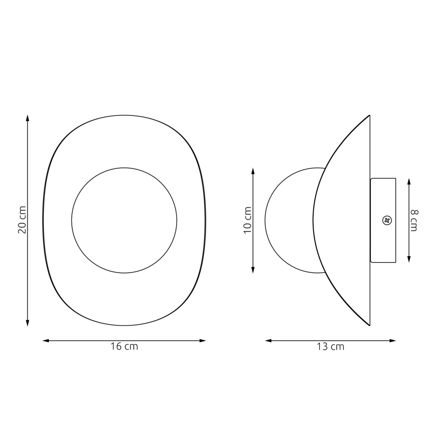 Aplica de perete FIERO 1xG9/8W/230V albă