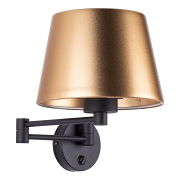 Aplică de perete GLORY 1xE27/15W/230V auriu/negru