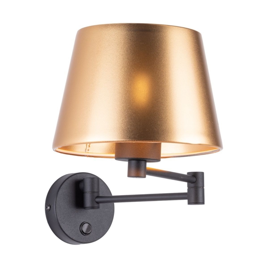 Aplică de perete GLORY 1xE27/15W/230V auriu/negru
