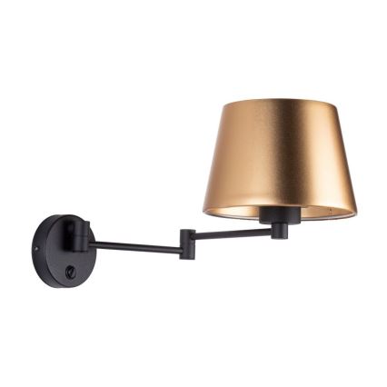 Aplică de perete GLORY 1xE27/15W/230V auriu/negru