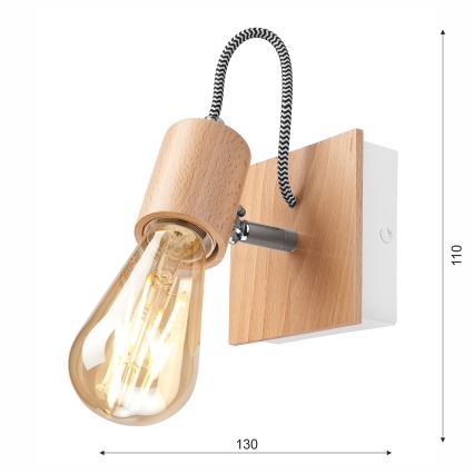 Aplica de perete GUSTAVO 1xE27/60W/230V fag