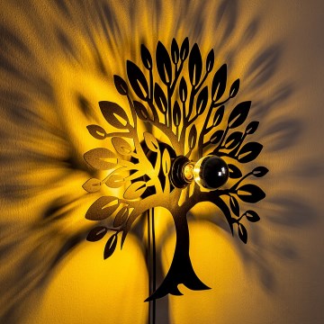 Aplica de perete HEART TREE 1xE27/40W/230V, negru