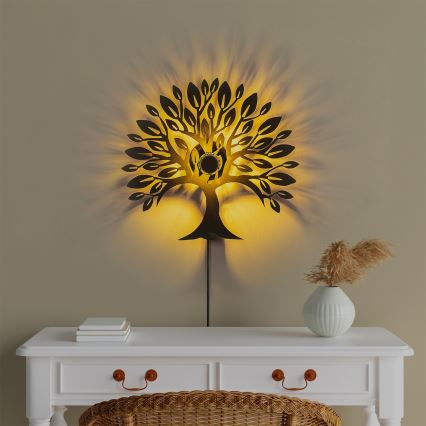 Aplica de perete HEART TREE 1xE27/40W/230V, negru