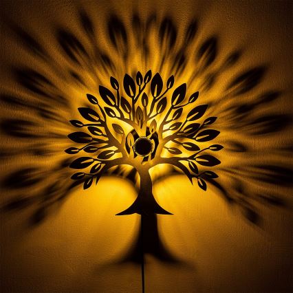 Aplica de perete HEART TREE 1xE27/40W/230V, negru