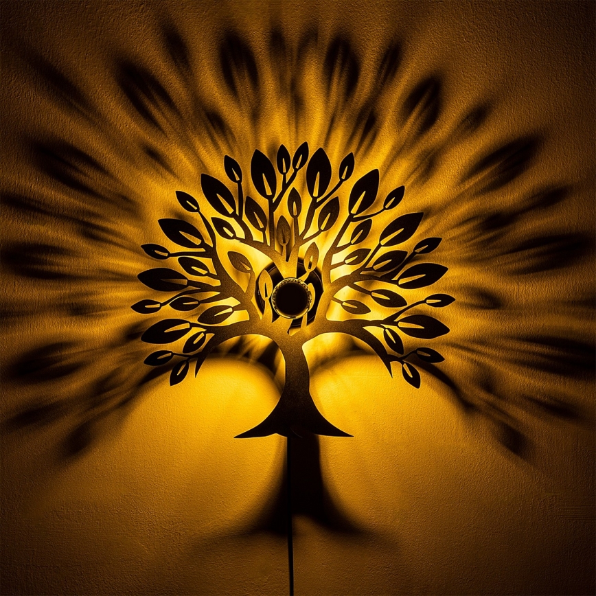Aplica de perete HEART TREE 1xE27/40W/230V, negru