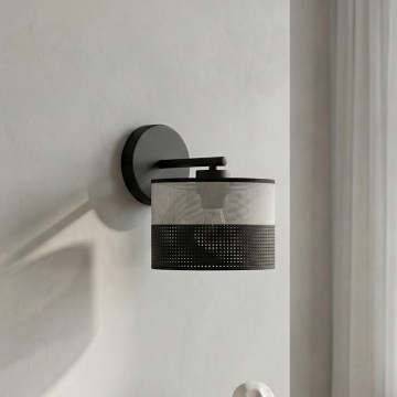 Aplica de perete KARBON 1xE27/15W/230V negru/gri
