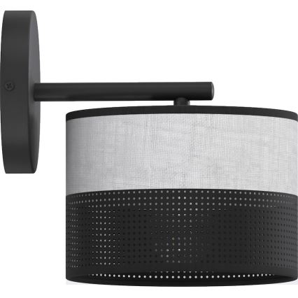 Aplica de perete KARBON 1xE27/15W/230V negru/gri