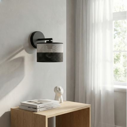 Aplica de perete KARBON 1xE27/15W/230V negru/gri