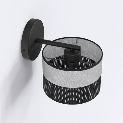 Aplica de perete KARBON 1xE27/15W/230V negru/gri