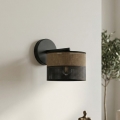 Aplica de perete KARBON, 1xE27/15W/230V, negru/maro