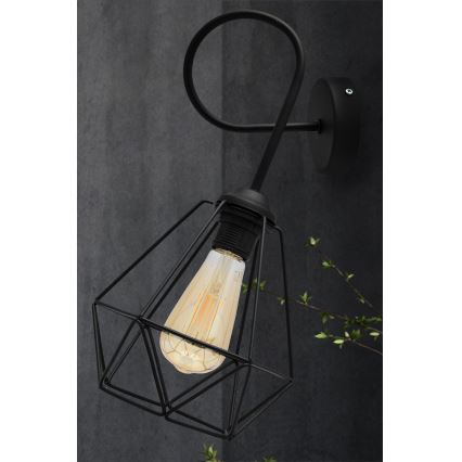 Aplica de perete KARO 3xE27/15W/230V neagră