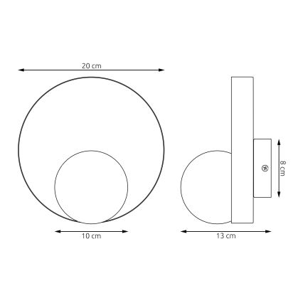 Aplica de perete KIDO 1xG9/8W/230V gri